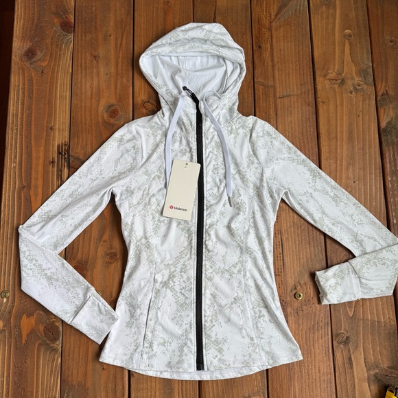 lululemon athletica Jackets & Blazers - Lululemon Align White Hooded Jacket with Zipper NWT